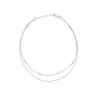 Thumbnail Image 2 of Made in Italy Double Strand 030 Gauge Triple Bead Station Anklet in Solid Sterling Silver - 10"