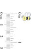 Thumbnail Image 2 of Child's Honey Bee, Honeycomb and Crystal Solitaire Stud Earrings Set in Sterling Silver