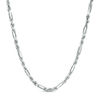 080 Gauge Rectangle Link and Rope Chain Necklace in Sterling Silver - 24"