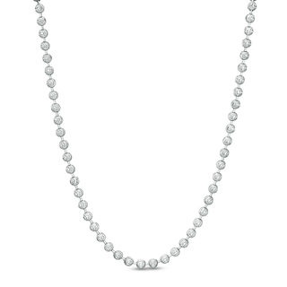 400 Gauge Diamond-Cut Bead Chain Necklace in Sterling Silver - 22"