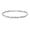 Thumbnail Image 1 of 080 Gauge Rectangle Link and Rope Chain Bracelet in Sterling Silver - 8.5"