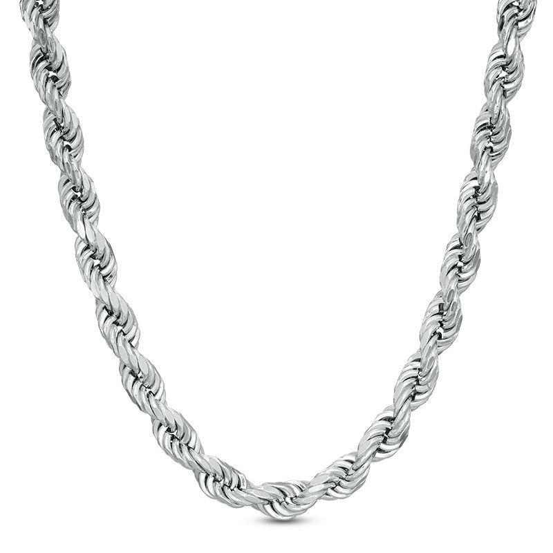 Main Image 1 of 180 Gauge Rope Chain Necklace in Sterling Silver - 30"