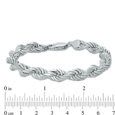 180 Gauge Rope Chain Bracelet in Sterling Silver - 8.5"