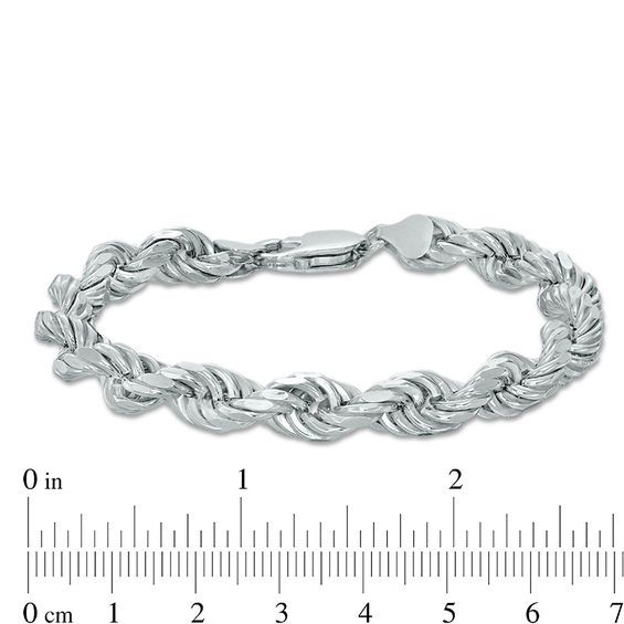 180 Gauge Rope Chain Bracelet in Sterling Silver - 8.5"