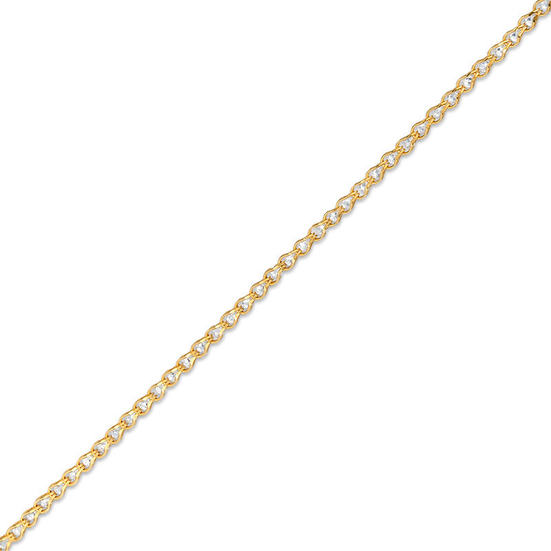 Main Image 1 of Crystal Caged Chain Bracelet in 10K Gold - 7.5"