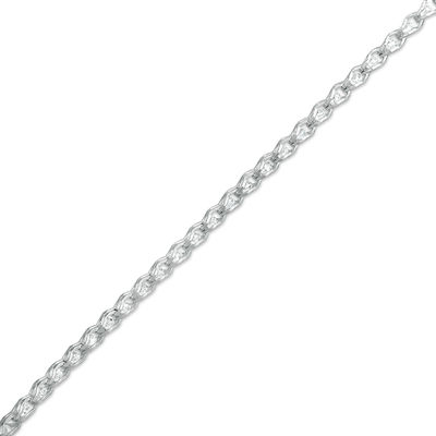 Child's Cubic Zirconia Chain Bracelet in Sterling Silver - 5.5"