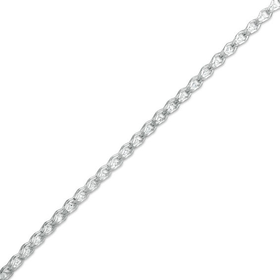 Child's Cubic Zirconia Chain Bracelet in Sterling Silver - 5.5"