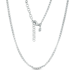 Child's Cubic Zirconia Chain Necklace in Sterling Silver - 15"
