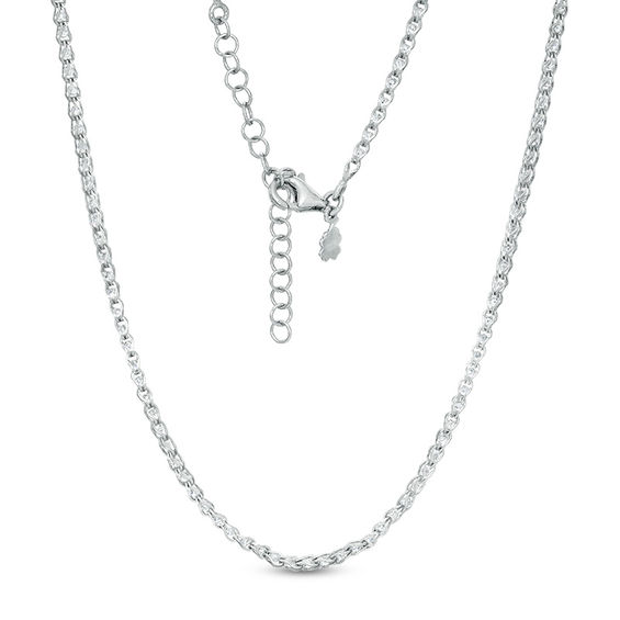 Child's Cubic Zirconia Chain Necklace in Sterling Silver - 15"