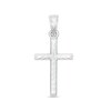 Thumbnail Image 1 of Small Diamond-Cut Cross Necklace Charm in 10K Stamp Hollow White Gold
