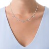 Thumbnail Image 2 of Uppercase Block Letter Charm Name Necklace in Sterling Silver (1 Line)
