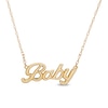 Thumbnail Image 0 of Cursive "Baby" Necklace in 10K Gold - 20"