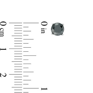 Solid Sterling Silver Graduated Black CZ Three Pair Stud Earrings Set