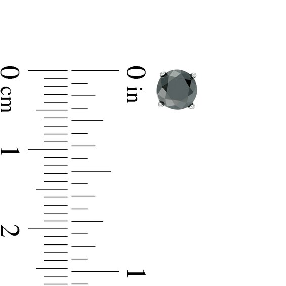 Solid Sterling Silver Graduated Black CZ Three Pair Stud Earrings Set