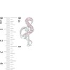Thumbnail Image 2 of Pink Cubic Zirconia Solitaire and Flamingo Stud Earrings Set in Sterling Silver