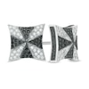 Thumbnail Image 1 of Black and White Cubic Zirconia Cross Concave Square Stud Earrings in Sterling Silver