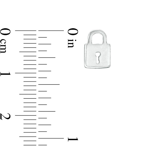 Lock and Key Mismatch Stud Earrings in Sterling Silver