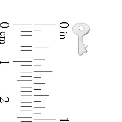 Lock and Key Mismatch Stud Earrings in Sterling Silver