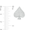 Thumbnail Image 2 of Cubic Zirconia Composite Spade Symbol Stud Earrings in Sterling Silver