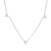 Thumbnail Image 1 of Cubic Zirconia Heart Station Necklace in Sterling Silver - 16"