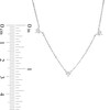 Thumbnail Image 2 of Cubic Zirconia Heart Station Necklace in Sterling Silver - 16"