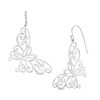 Thumbnail Image 1 of Filigree Butterfly Drop Earrings in Sterling Silver