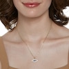 Thumbnail Image 2 of Blue and White Cubic Zirconia Evil Eye Necklace Charm in 10K Solid Gold