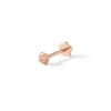 Thumbnail Image 0 of 14K Tube Rose Gold Champagne CZ Solitaire Barbell - 18G 5/16"