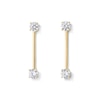 Thumbnail Image 0 of 10K Hollow Gold CZ Straight Barbell Set - 18G