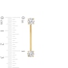 Thumbnail Image 1 of 10K Hollow Gold CZ Straight Barbell Set - 18G
