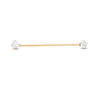 Thumbnail Image 1 of 10K Hollow Gold CZ Industrial Barbell - 18G