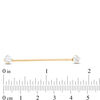 Thumbnail Image 2 of 10K Hollow Gold CZ Industrial Barbell - 18G