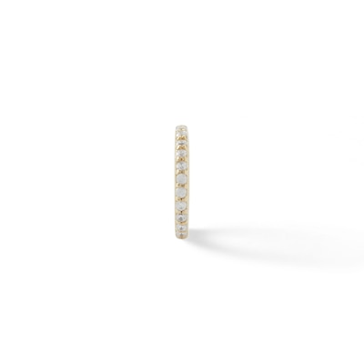 10K Solid Gold CZ Clicker Hoop - 19G