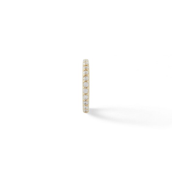 10K Solid Gold CZ Clicker Hoop - 19G