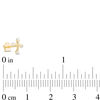 Thumbnail Image 2 of 019 Gauge Cubic Zirconia Ends Cross Cartilage Barbell in 14K Gold