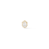 Thumbnail Image 1 of 14K Tube Gold Pear-Shaped CZ and Beaded Barbell - 18G 5/16"