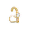 Thumbnail Image 0 of 14K Solid Gold CZ Bead J-Hoop Nose Stud - 20G