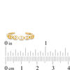 Thumbnail Image 2 of 10K Gold CZ Open Marquise Frame Adjustable Midi/Toe Ring