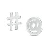 Thumbnail Image 0 of "#" Symbol and At-Sign Mismatch Stud Earring in Sterling Silver