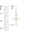 1/8 CT. T.W. Diamond Cross Drop Earrings in 10K Gold