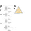 Thumbnail Image 2 of 1/10 CT. T.W. Diamond Frame Triangle Stud Earrings in 10K Gold - XL Post