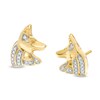 Thumbnail Image 1 of 1/20 CT. T.W. Diamond Dog Stud Earrings in 10K Gold - XL Post