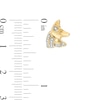 Thumbnail Image 2 of 1/20 CT. T.W. Diamond Dog Stud Earrings in 10K Gold - XL Post