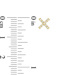 1/20 CT. T.W. Diamond "X" Stud Earrings in 10K Gold