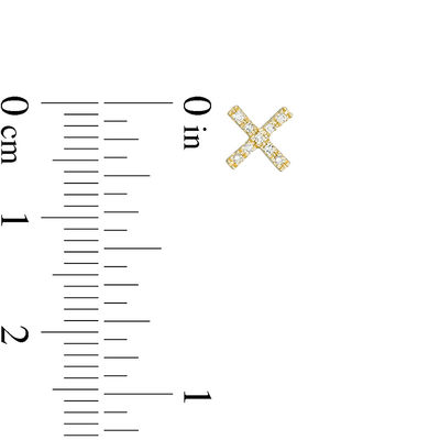 1/20 CT. T.W. Diamond "X" Stud Earrings in 10K Gold