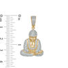Thumbnail Image 2 of 1/8 CT. T.W. Diamond Praying Buddha Necklace Charm in 10K Gold