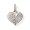 Thumbnail Image 0 of 1/3 CT. T.W. Composite Diamond Red Enamel Broken Heart Necklace Charm in 10K Gold