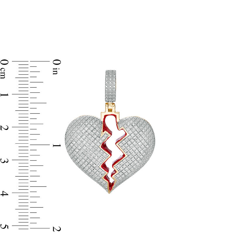 Enamel heart necklace – Ishu Silver