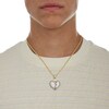 Thumbnail Image 3 of 1/3 CT. T.W. Composite Diamond Red Enamel Broken Heart Necklace Charm in 10K Gold