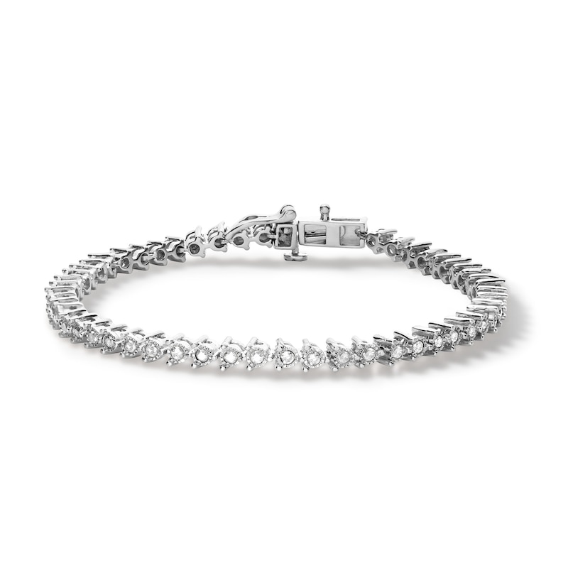 1 CT. T.W. Diamond Tennis Bracelet in Sterling Silver